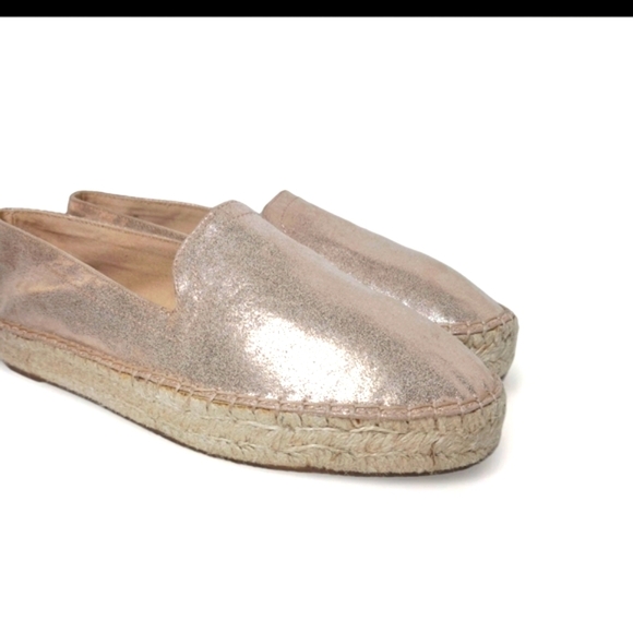 Women's Metallic Espadrille Loafers - Picture 2 of 7